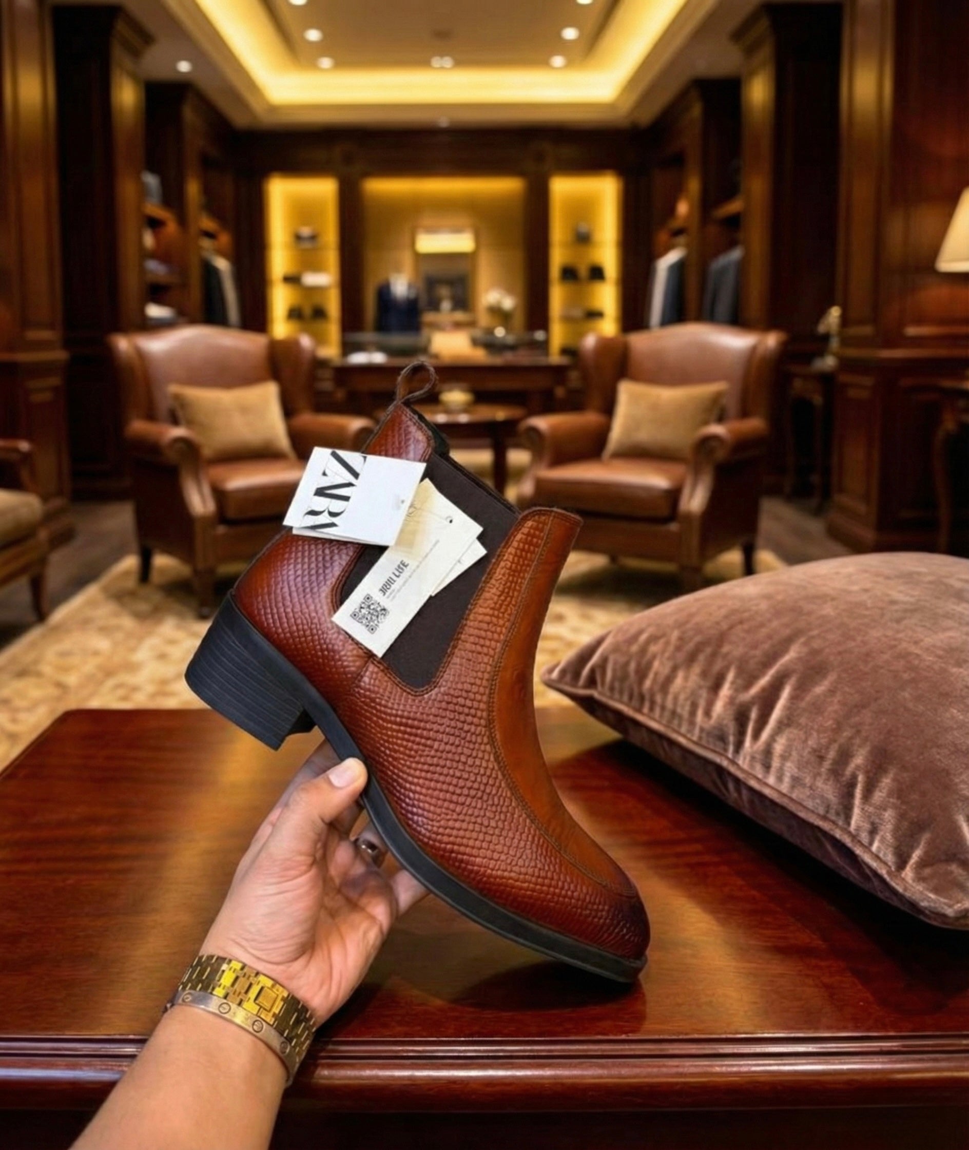 Zara leather Chelsea boot