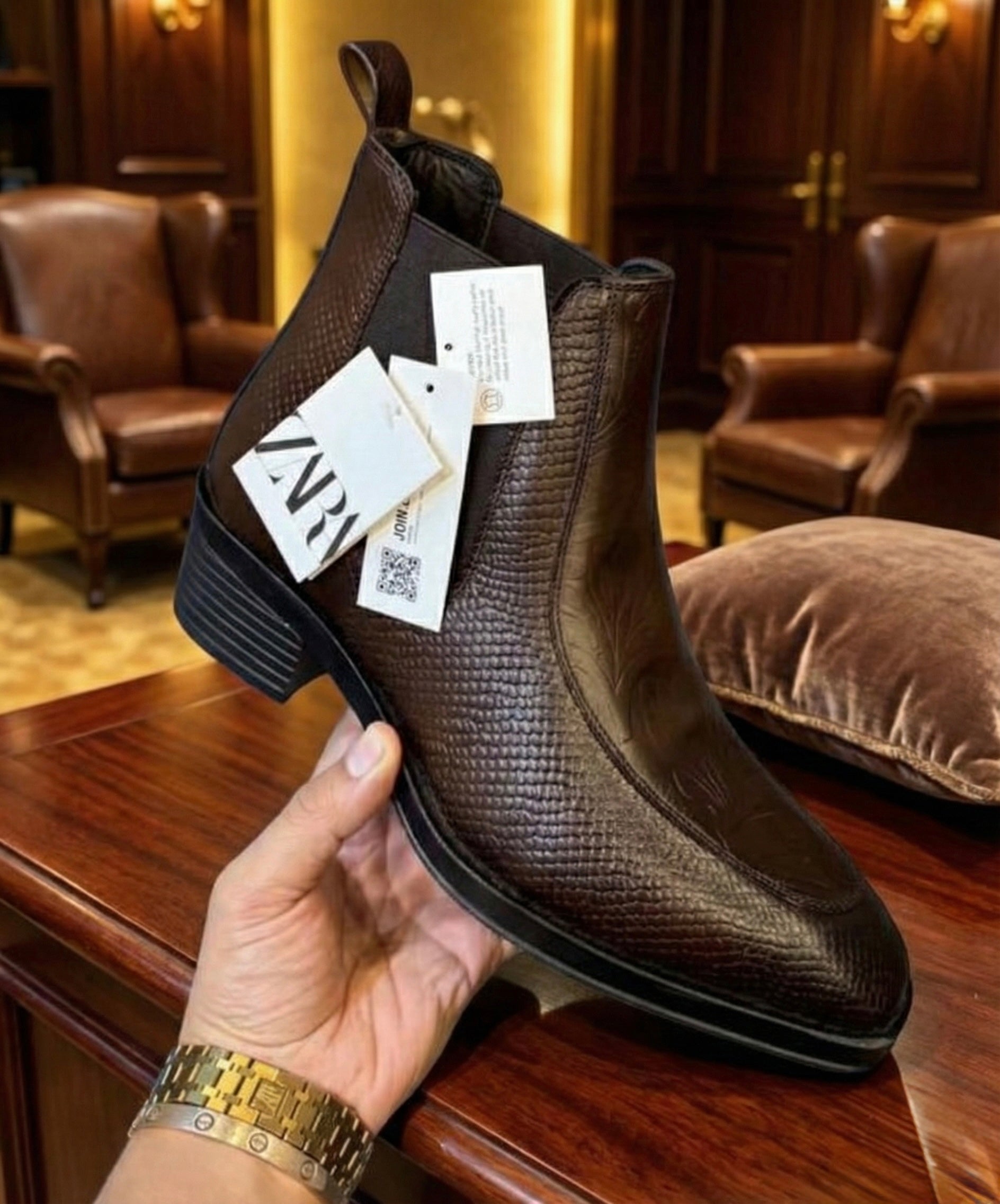 Zara leather Chelsea boot